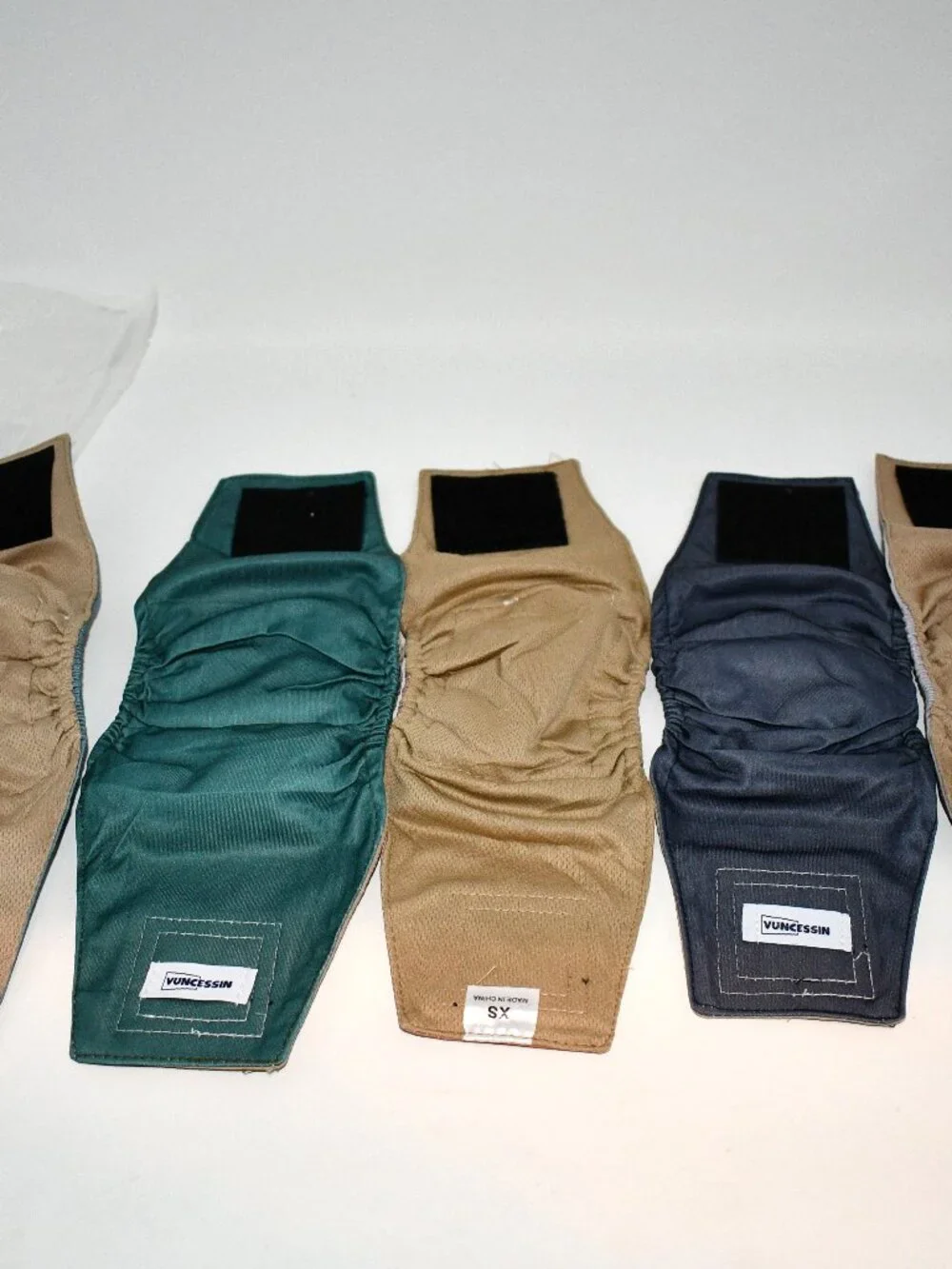 VUNCESSIN Reusable Male Dog Diapers X SMALL Pack of 5 Washable Multi NWT